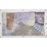 Lara Hailey, British, late 20th century- Untitled; mixed technique in textile, in perspex frame,