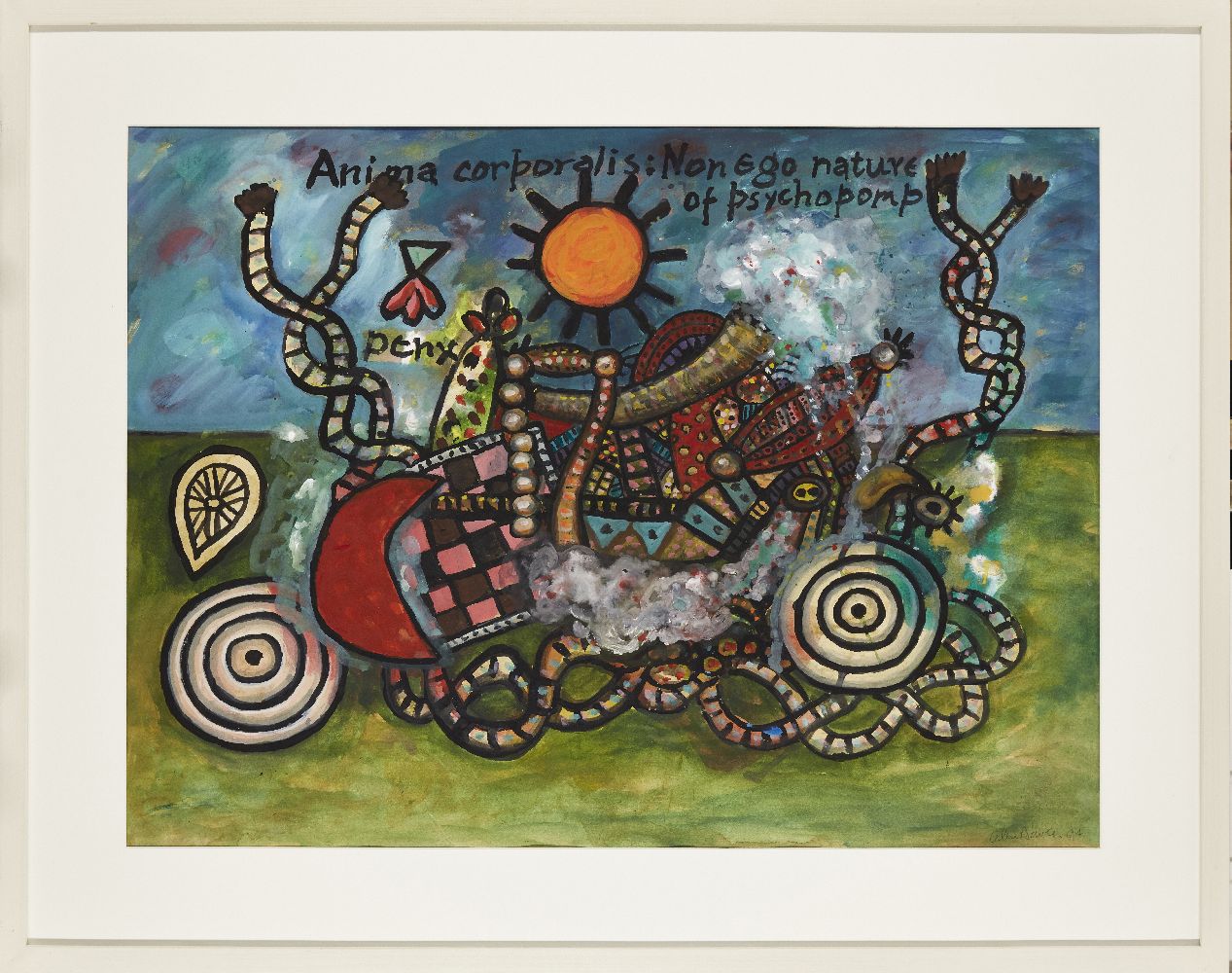 Alan Davie CBE RA HRSW, Scottish 1920-2014- Anima Corporalis: Non ego nature of psychopomp, 1997; - Image 2 of 3