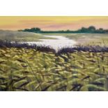 Charles Bartlett RWS RE ARCA, British 1921-2014- Reeds at Blytheburgh; watercolour, signed, 42x58.