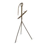 Bryan Illsley, British b.1937- Untitled, rake shape on tripod; wrought iron, 136cm high (ARR)