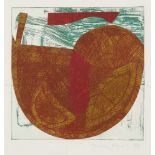 Gordon House, British 1932-2004- Untitled abstract, 1984; collage with etching and aquatint