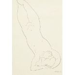 Horace Ascher Brodsky, Australian/British 1885-1969- Reclining female nude, 1937; pen and black ink,