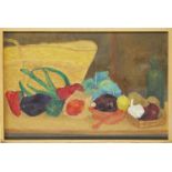 Elsbeth Juda, German/British 1911-2014- Still life with fruit and vegetables; oil on canvas, dated
