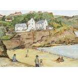 Edith Bell, British, mid-20th Century- Gorran Haven, Cornwall; oil on canvas board, signed, bears