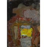 Clifford Fishwick, British 1923-1997- Rock Barrier II, c.1959; oil on board, signed with monogram,