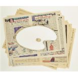 Richard Wentworth CBE, British b.1947- Palette, 2004; mixed media newspaper collage relief, signed