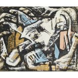 Millie Frood, Scottish 1900-1988- Abstract composition, untitled; mixed media, collage, ink and