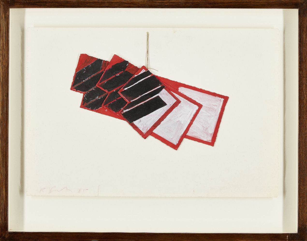 Richard Smith CBE, British 1931-2016- Hanging study; mixed media, 1985; signed and dated in red, - Image 2 of 3