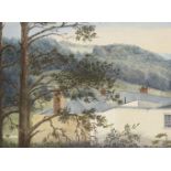 British School, late 18th century- Wolford Lodge, Devon, Lt-Gen John Simcoe’s House; watercolour,