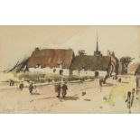 John Terris RSW, British 1865-1914- Salford Priors, Warwickshire, Aug 25th 1892; watercolour,