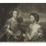 Valentine Green, British 1739-1813- Joseph and John Gulston, after Samuel Cotes RA, mezzotint,