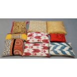A collection of decorative scatter cushions, of varying sizes and colour ways, to include,