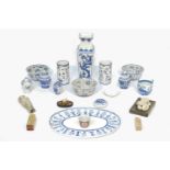 A mixed lot of Asian porcelains and works of art, mostly of modern manufacture, to comprise three