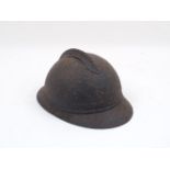 A WWI French Infantry Adrian helmet, of typical form, with plain shell, 17cm long (AF)Please refer