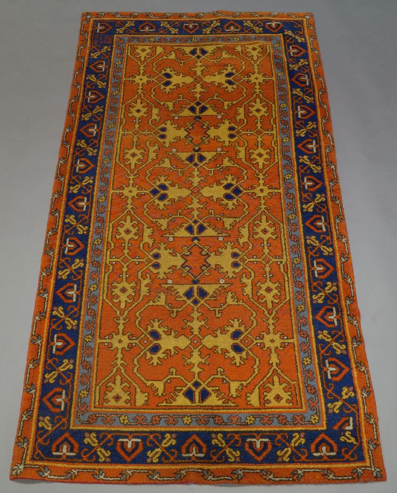 An Anatolian Kilim, the polychrome field with six hexagonal lozenge medallions and all over - Image 3 of 3