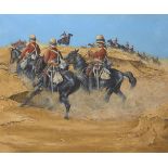 James Dann, British, mid-late 20th century- Life Guards, Egypt 1882; oil on canvas, signed and