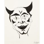 Sven Berlin, British 1911-1999- The Dancing Clown (page 113), c.1955; pen and black ink; 24.