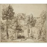 Donald MacLaughlan, American 1876-1938- In Giorgione's Land, 1912; etching on wove, signed and