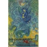 Marc Chagall, Russian/French 1887-1985- Die Zauberflöte, 1967; lithographic poster in colours on