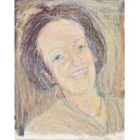 John McLean, British 1939-2019- Portrait of Mrs Berthe Wallis; pastel, signed and dated 1998,