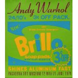 After Andy Warhol, American 1928-1987- Brillo Soap Pads exhibition poster, Pasedena Art Museum,