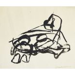 Jankel Adler, Polish 1895-1949- Untitled, Brush and black ink, bears estate stamp, 20 x 24cm (ARR)