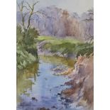 Michael Lawrence Cadman, British 1920-2010- Stream near Leigh; watercolour, signed and dated 1992,