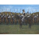 James Dann, British, mid-late 20th century- Scenes from a Napoleonic battle; oils on canvas, signed,