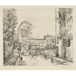 After Maurice Utrillo, French 1883-1955- Rue de l'Abreuvoir à Montmartre , 1937; collotype on