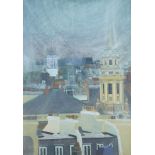 British School, late 20th/early 21st century- View of Marylebone; oil on board, 122x86cmPlease refer
