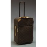 Louis Vuitton, a 'Pegase 65' monogram canvas travel suitcase, 68cm high, 45cm wide, 27cm deeprip