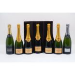 Krug Grande Cuvee Champagne, five bottles, together with Fortnum & Mason Brut Reserve & Blanc de