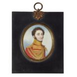 Circle of Nathaniel Plimer, British 1757-1822- Portrait miniature of a British Staff Officer,