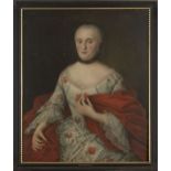 Attributed to Johann-Philipp Behr, German, fl. 1740-1756- Portrait of Anna Sybilla Ziegler (1712-