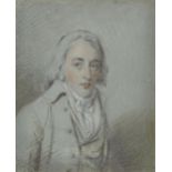 Hugh Douglas Hamilton, Irish 1739-1808- Portrait of a gentleman, quarter-length turned to the right;