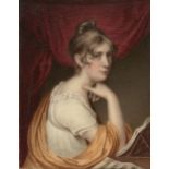 William John Thomson RSA, American/Scottish 1771-1845- Portrait miniature of a lady seated half-