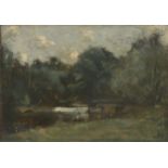 Attributed to William George Robb, British 1878-1940- In Kent; oil on panel, bears inscription on