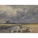 Alfred William Rich NEAC, British 1856-1921- The Storm; watercolour, signed, 27.7x37.5cm.