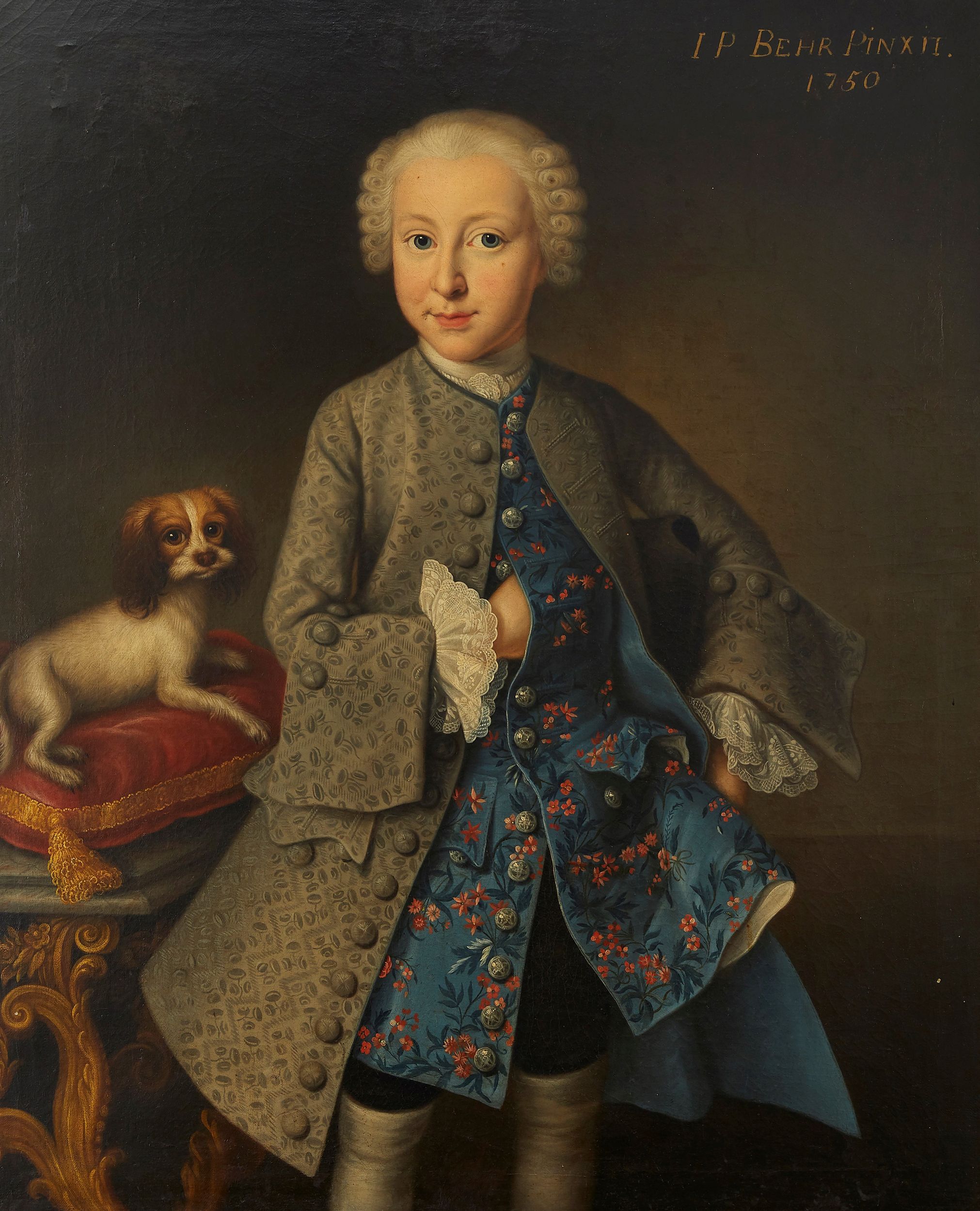 Johann-Philipp Behr, German, fl. 1740-1756- Portrait of Johannes Ziegler (1745-1809), standing - Image 2 of 3