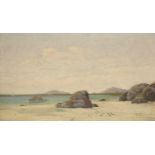 Attributed to David James, British 1853-1903 exh 1883-1897- Frith Sands, Cark; oil on canvas,