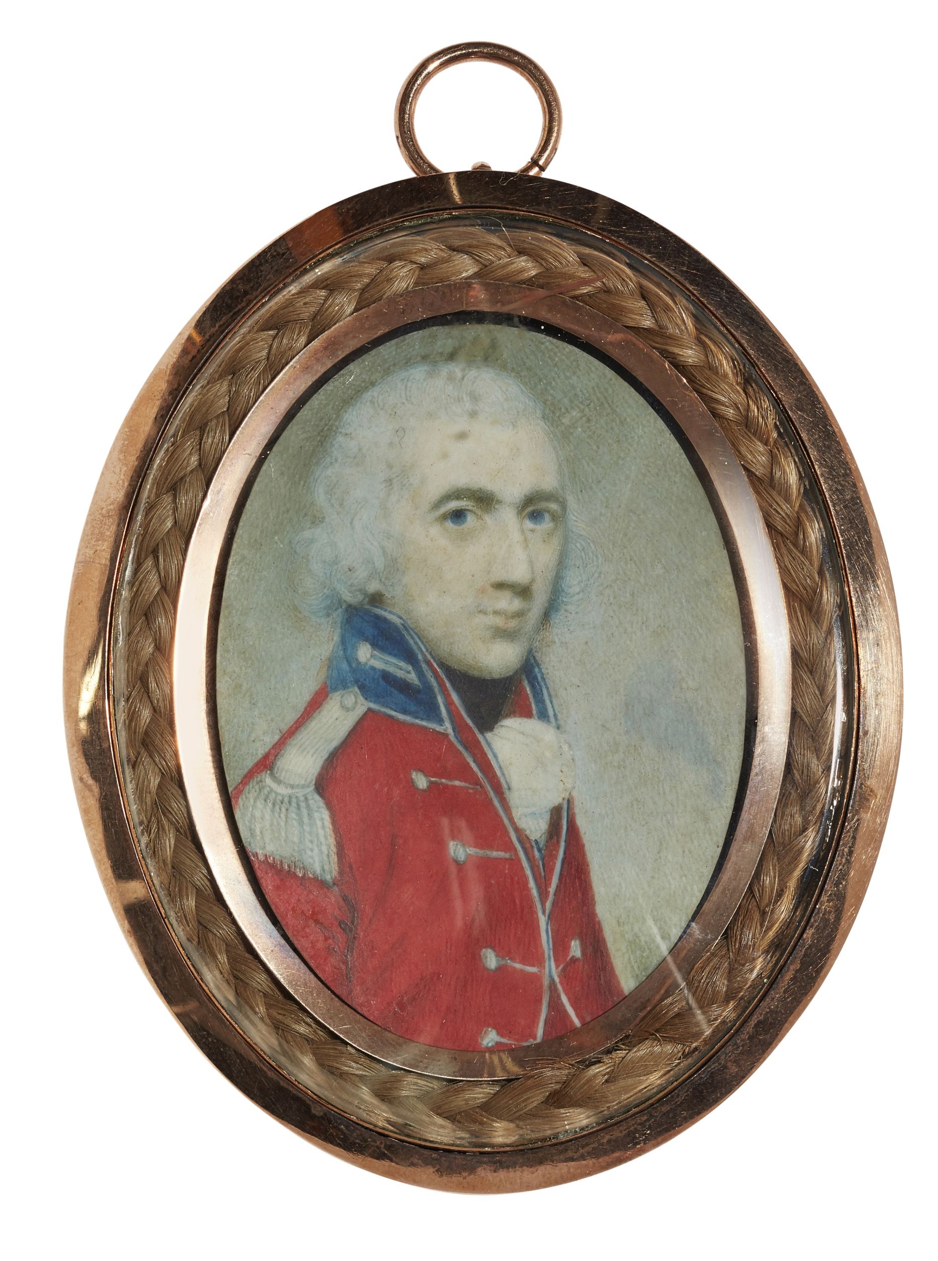 Circle of Charles Shirreff, Scottish 1750-1829- Portrait miniature of a British officer with