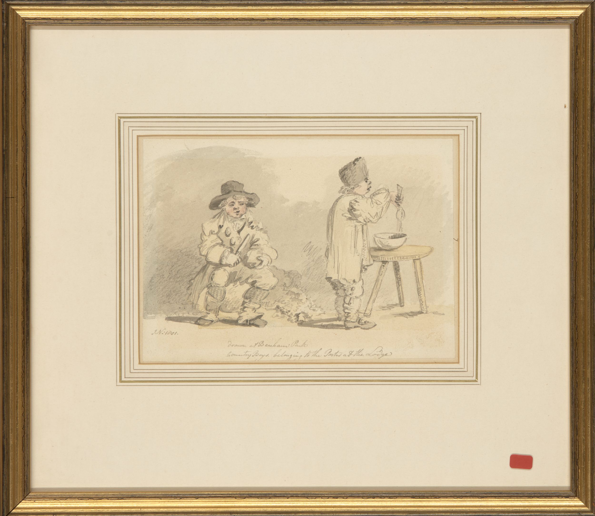 Isaac Cruickshank, British 1756-c.1810- Scene in a kitchen; pen and brown ink and watercolour over - Image 6 of 7