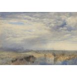 Alfred William Hunt RWS, British 1830-1896- Bidston Marshes, Staffordshire; watercolour, signed,