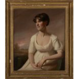 George Watson PPRSA, Scottish 1767-1837- Portrait of Janet (Jessie) Ruskin, seated half-length