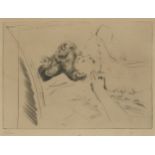 Paul César Helleu, French 1859-1927- Portrait of Madame Helleu; etching with drypoint, signed and