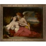 Follower Federico Cervelli, Italian c.1625-1700- Cupid awakening Psyche; oil on canvas, 114x145cm