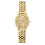 An 18ct gold 'Cellini' wristwatch by Rolex, the circular gilt dial with repeat Rolex signatures