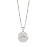 A diamond single stone pendant necklace, by Tabbah, the disc shaped pendant with central brilliant-