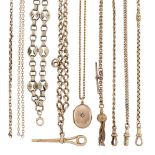 A group of jewellery comprising: a 9ct gold diamond-set locket, Birmingham hallmarks; a fancy