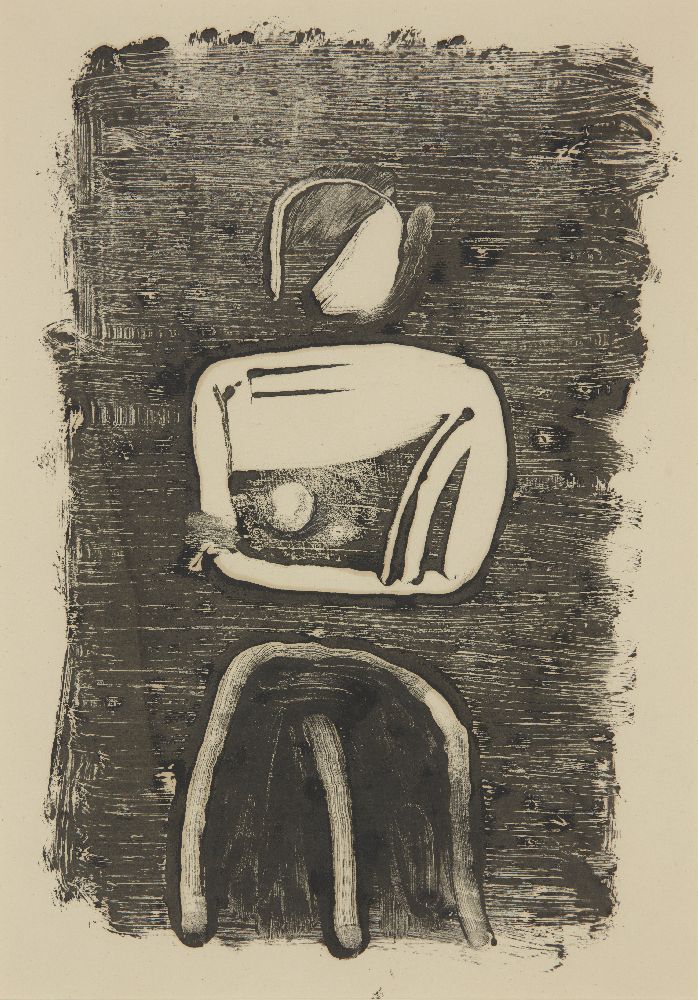 Kenneth Rowntree, British 1915-1997- Girl in Three Parts, c.1960s; monotype on wove, image 21 x 32cm